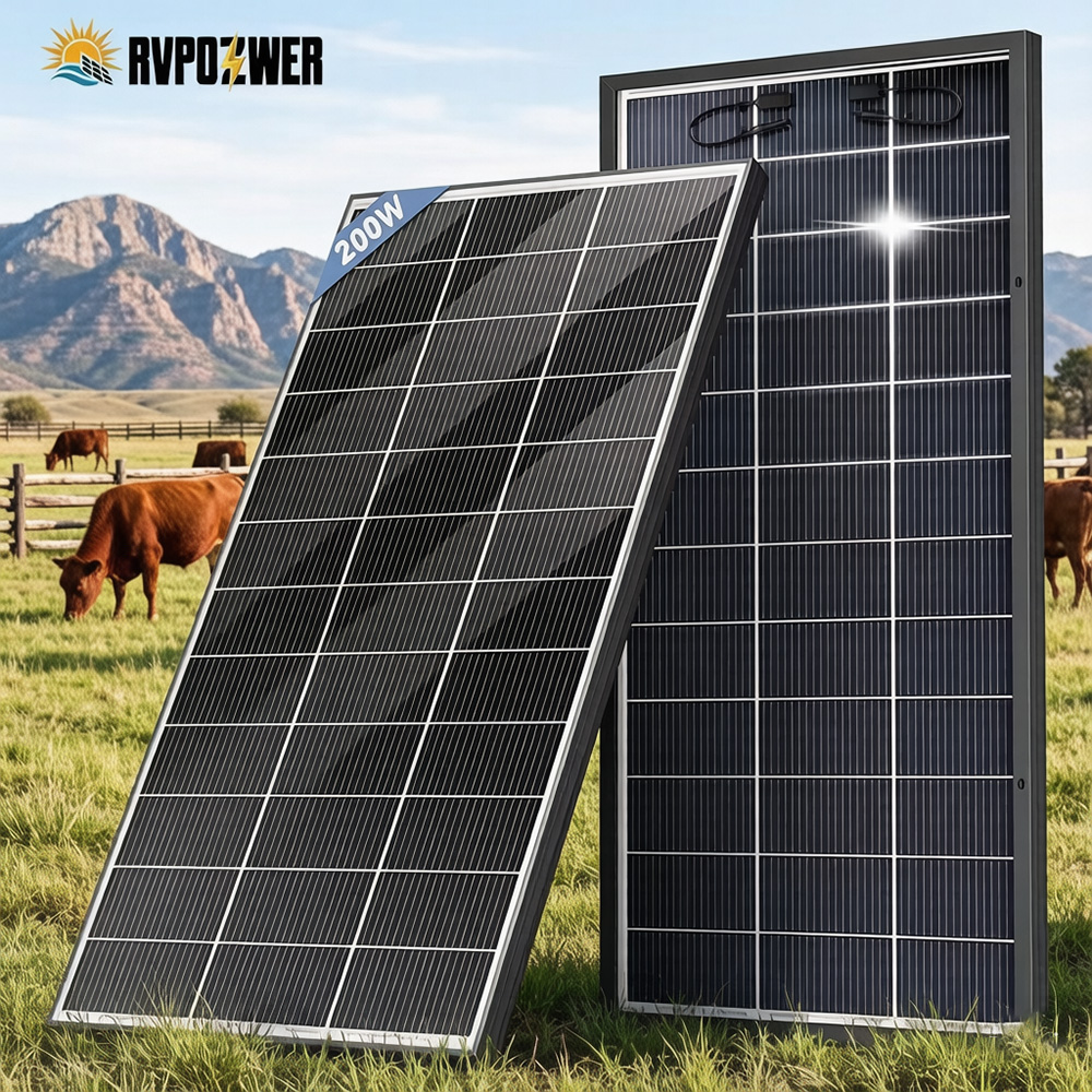 Solar Panel 200W - Panel słoneczny dwustronny RVPOZWER 16BB z