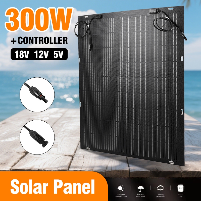 Solar Panel 200W - Panel słoneczny elastyczny 300W 18V, ładowarka