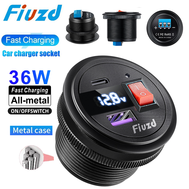 Energy Monitor Meter - Gniazdo USB samochodowe 12V 24V z