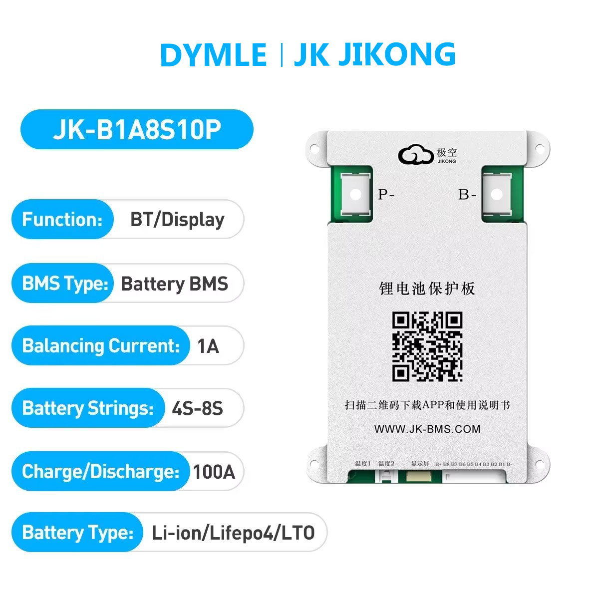 JK JIKONG B1A8S10P Inteligentn – Lithium Battery 12V recenzja i cena